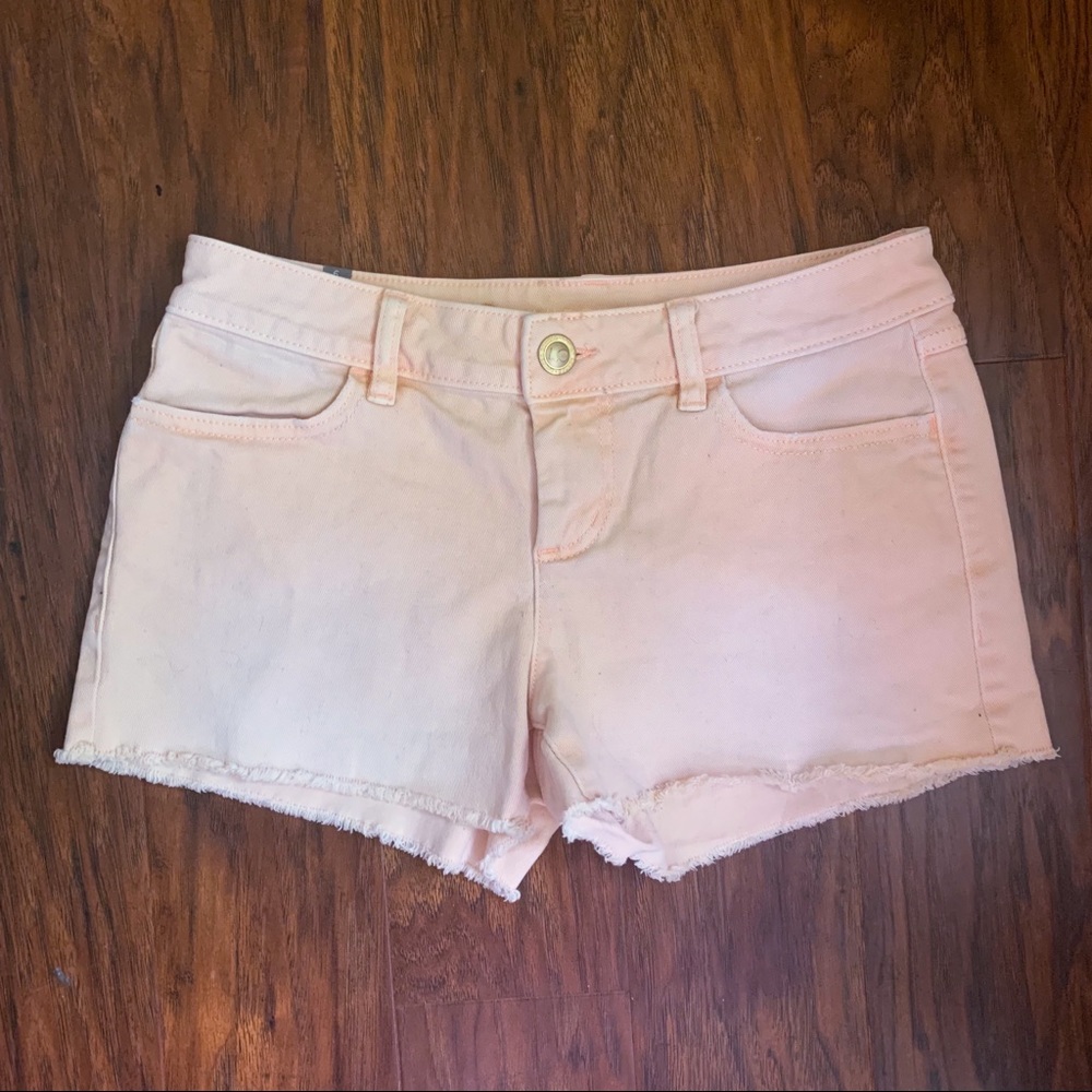 | LC | Peach Frayed Shorts